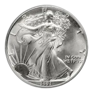 1991 Silver American Eagle - BU
