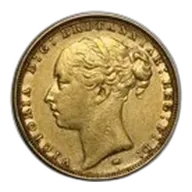 1872-1887-M Australia Gold Sovereign Young Victoria Avg Circ