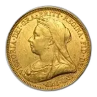 1893-1901 Great Britain Gold Sov. Victoria Veil Head Avg Circ