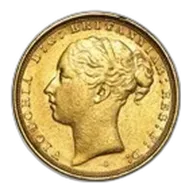 1871-1887-S Australia Gold Sovereign Young Victoria Avg Circ