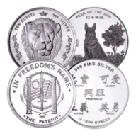 10 oz Silver Rounds 0.999 Fine - Design Our Choice