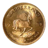South Africa Krugerrand 1 Ounce Gold Coin 1988