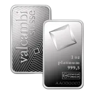 1 oz Platinum Bar - Valcambi (In Assay)