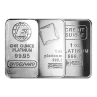 1 Oz Platinum Bar (Circulated) (Unsealed) - Various Brands