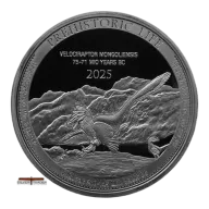 2025 Velociraptor Prehistoric Life Congo 1oz Silver Bullion Coin