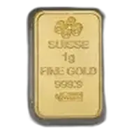 Pre-Owned Switzerland 1g Fortuna Gold Bullion Bar - Small Card