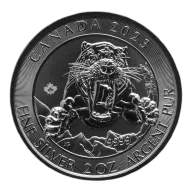 2023 Canadian Smilodon Sabre Toothed Cat 2oz Silver Bullion Coin