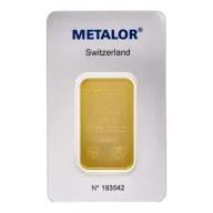 Metalor 1 oz Minted Gold Bullion Bar