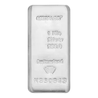 Metalor 1kg Cast Silver Bullion Bar