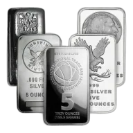 5 oz Silver Bar - Brand Varies
