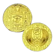 1/200 oz .9999 Fine Gold Round - Monarch - Egyptian Scarab (Sealed in Capsule)
