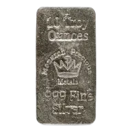 10 oz Monarch Hand Poured Stacker Silver Bar (New)