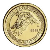 1/4oz Canadian Gold Snow Falcon Coin (2016)