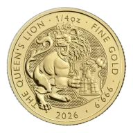 2026 Tudor Beasts Queen's Lion 1/4oz Gold Coin