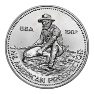 1982 1 Troy oz Engelhard Prospector .999 Fine Silver Round