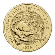 2026 Tudor Beasts Queen's Lion 1oz Gold Coin