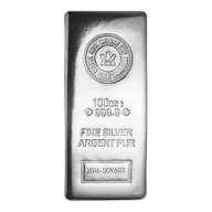 100 oz Silver Bar Royal Canadian Mint(.9999 fine)