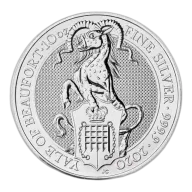 2020 10oz Britain Silver Queen's Beast : The Yale of Beaufort