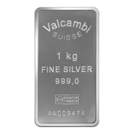 1 Kilo Valcambi Suisse Silver Bar