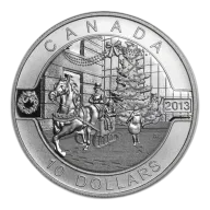 2013 Canada 1/2 oz $10 Holiday Season Silver Coin