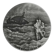 2020 2 oz Jesus Walking on the Sea Biblical Silver Coin Series
