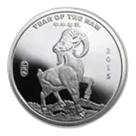 1/2 oz Silver Round - APMEX (2015 Year of the Ram)