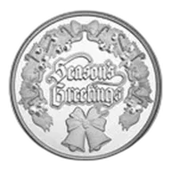 1 oz Silver Round - Season's Greetings Wreath