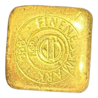 1.2 Oz Square Gold Cast Bar