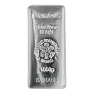 1kg - 9999 Silver- Cast Bar - Heraeus (HK)