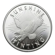 Sunshine Minting 1-oz Silver Round .999 Fine Mint Mark SI
