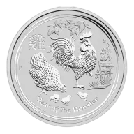 2017 Series II - Year of the Rooster Perth Mint Lunar 1 oz Silver Bullion Coin