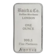 1 oz Baird & Co. Platinum Bar