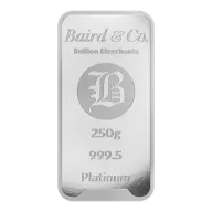 250g Platinum Bar Minted 9995