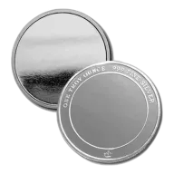 1 oz .999 Fine Silver Round - Blank Front & Marked Back