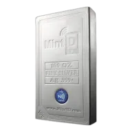 MintID 100 oz Silver Bar (New, AES-128 Encrypted)