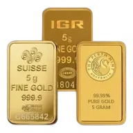 5 Gram Gold Bar (Random Brand, No Assay Card)