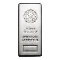 100 oz Silver Bar - Royal Canadian Mint - RCM