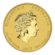 2017 1kg Australian Perth Mint Gold Lunar II: Year of the Rooster