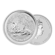 Perth Mint 2011 Lunar Series II Year of the Rabbit 2oz Silver Coin in Capsule (2oz)