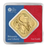 1oz Gold Bar Britannia and Liberty The Royal Mint UK
