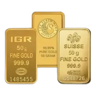 50 Gram Gold Bar (Random Brand, No Assay Card)