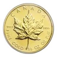 1987 Canada 1/4 oz Gold Maple Leaf BU