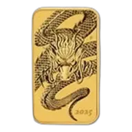 2025 Australia 1 oz Gold Dragon Rectangular Coin BU