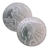 2 oz Incuse Indian Silver Round