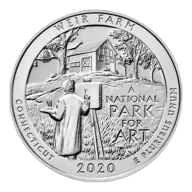2020 Weir Farm National Historic Site ATB 5 oz Silver Coin - America The Beautiful