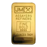5 oz Johnson Matthey Gold Bar