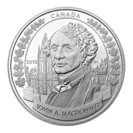 1 oz Fine Silver Coin - 200th Anniversary of the Birth of Sir John A. Macdonald - Mintage: 8,500 (2