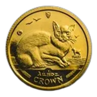 1996 Isle of Man 1/25 oz Gold Burmese Cat BU