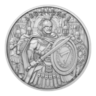 Silver Legendary Warrior Leonidas Round 1oz