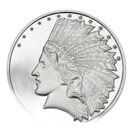 1-oz Indian Head .999 Fine Silver Round